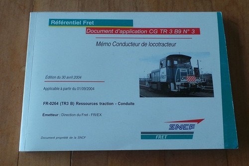 Rare sncf aide memo - sncf,